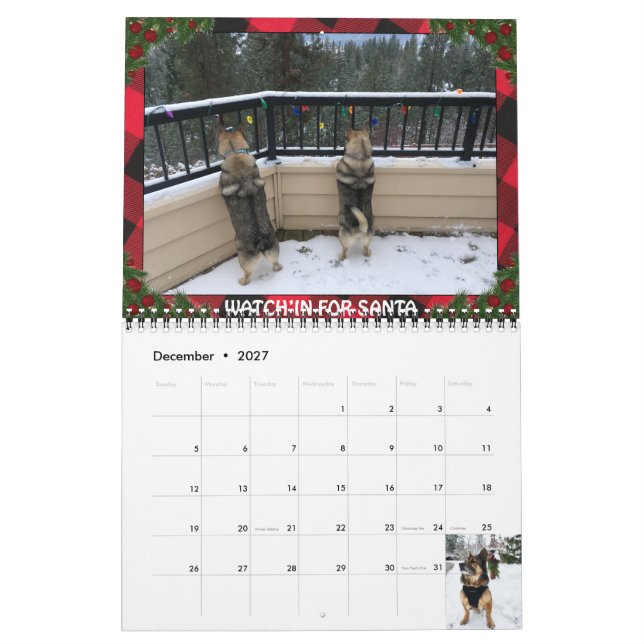 Calendrier suédois Vallhund (Dec 2027)