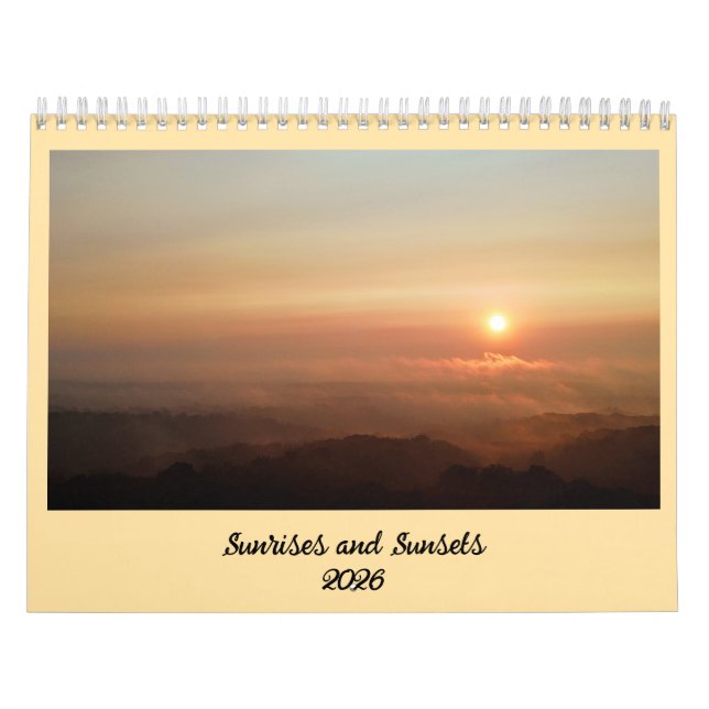 Calendrier Sunrises and Sunsets 2026 (Protection)