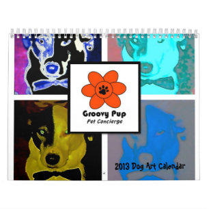 Calendrier super d'art de chien du chiot 2013