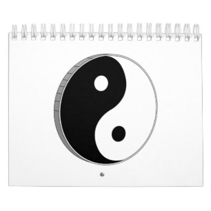 Calendrier Symbole de Yin Yang Black and White