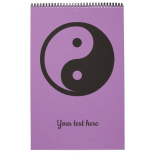 Calendrier Symbole Yin Yang - tatouage solide