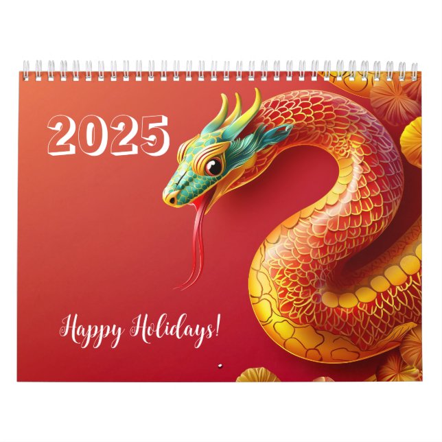 Calendrier symbole zodiaque chinois nouvelle année 2025 serpe (Protection)