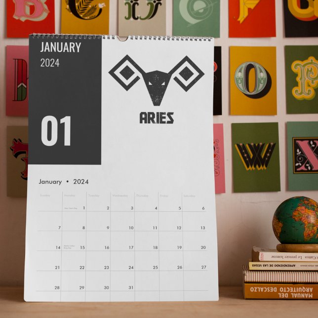 Calendrier Symbole zodiaque védique - Formes Rashi géométriqu (Créateur téléchargé)