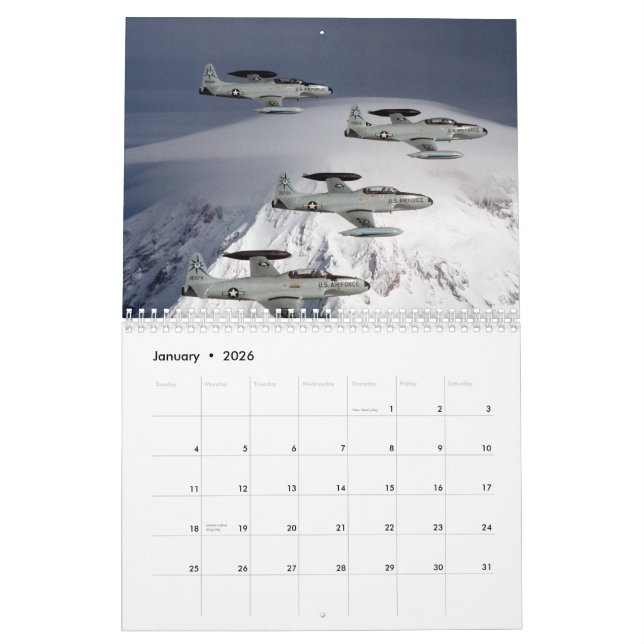 Calendrier T-33 Étoiles de tir (Jan 2026)