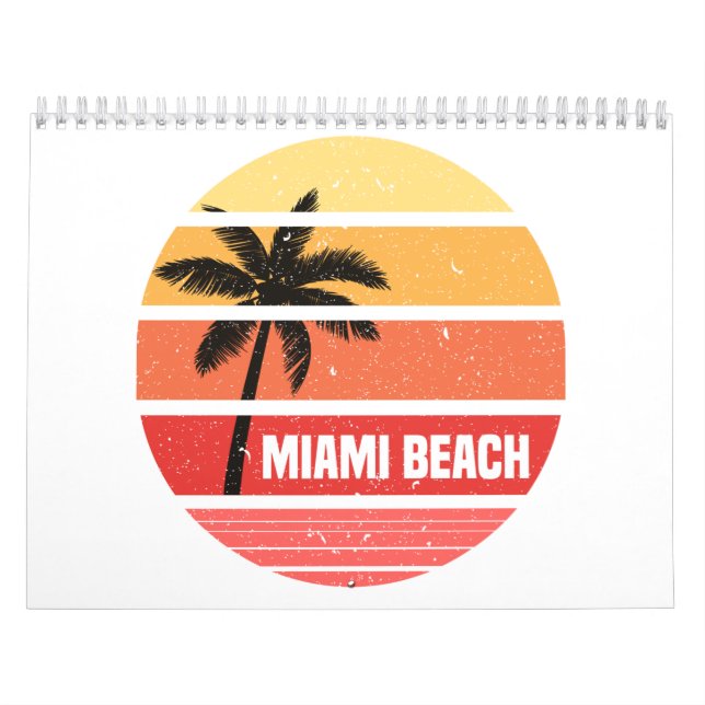 Calendrier T-shirt plage de Miami (Protection)