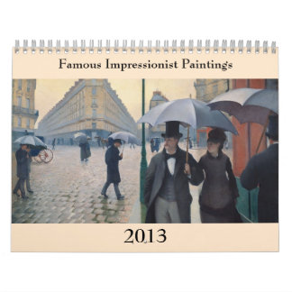 Calendrier Tableaux impressionnistes célèbres ~ Changements à