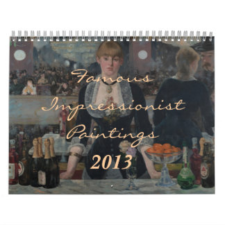 Calendrier Tableaux impressionnistes célèbres ~ Changements à