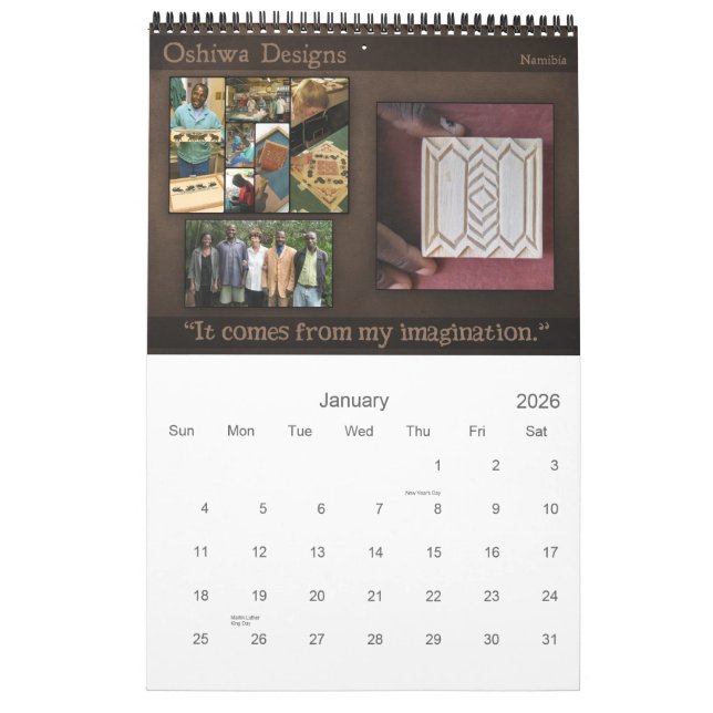 Calendrier TAFA 2013 : Travail d'amour (Jan 2026)