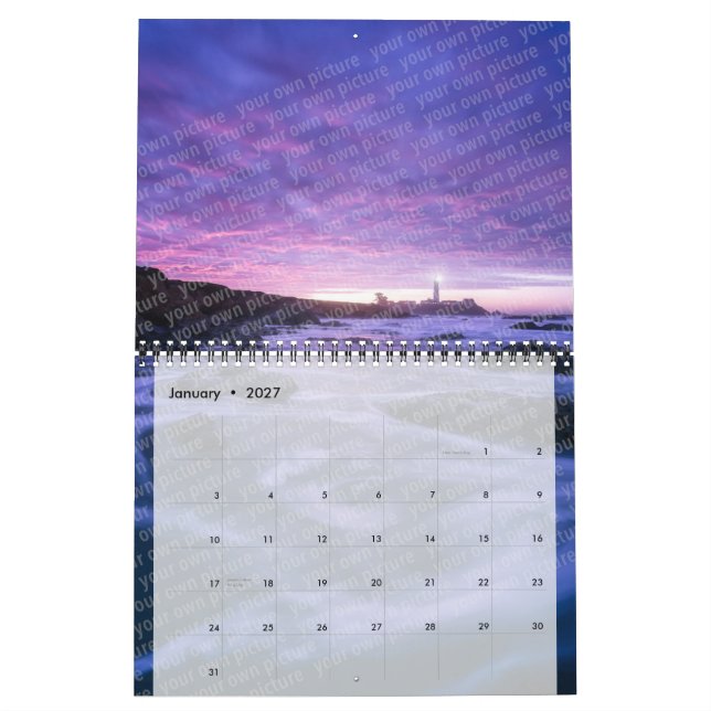 Calendrier Téléchargement fait sur commande de (Jan 2027)