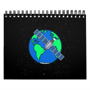 Calendrier Terre et satellite dans l'espace