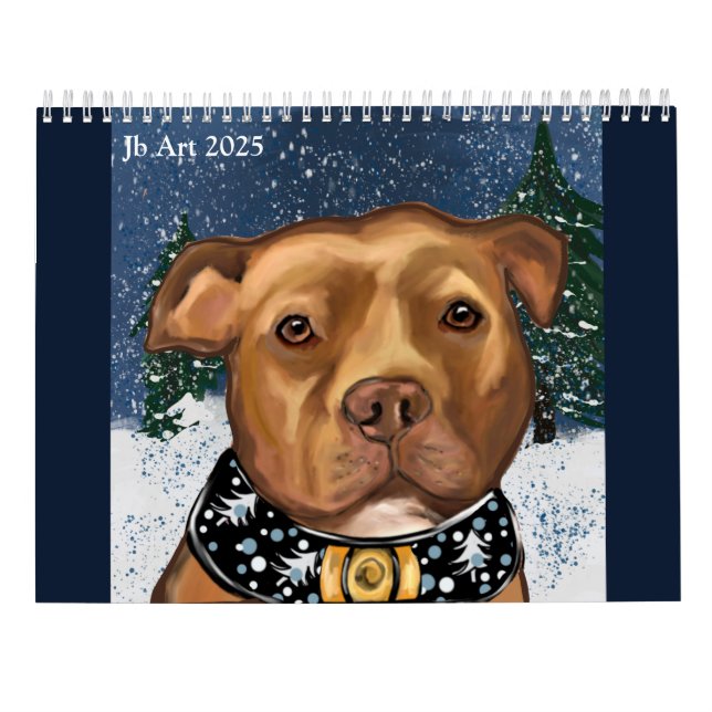 CALENDRIER TERRIER DU STAFFORDSHIRE AMÉRICAIN (Dos)