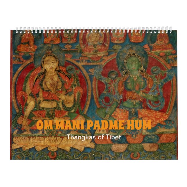 Calendrier Thangkas tibétains antiques (Protection)