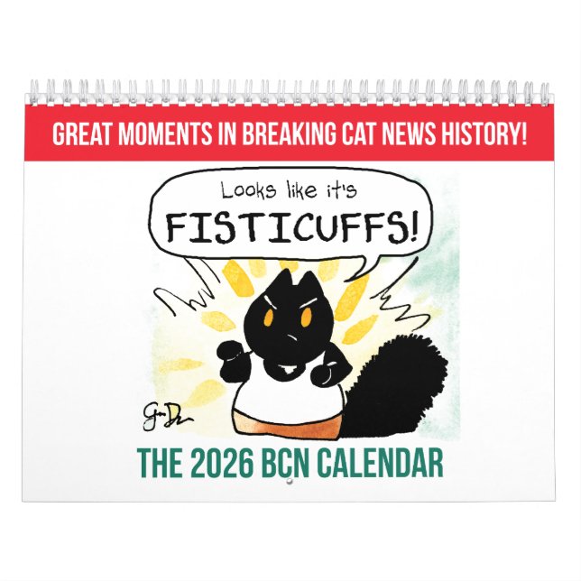Calendrier The 2026 Breaking Cat News Calendar (Protection)