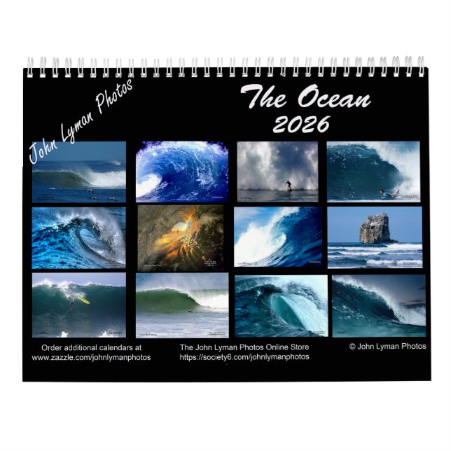 Calendrier The Ocean 2026 Calendar (Dos)