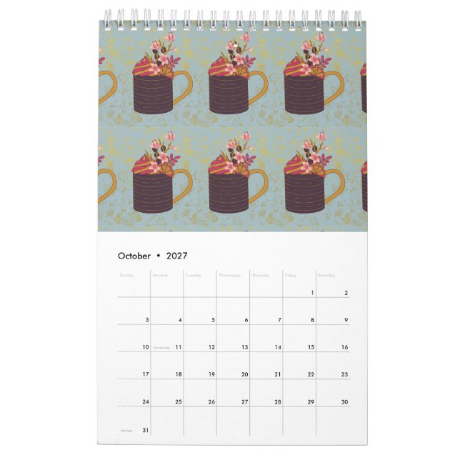 CALENDRIER THÈME DU CAFÉ (Oct 2027)