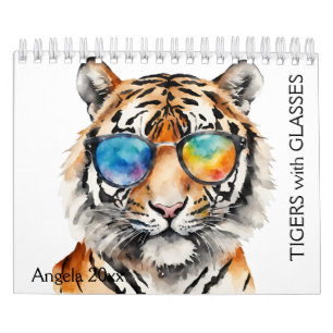 Calendrier Tigres aquarelles