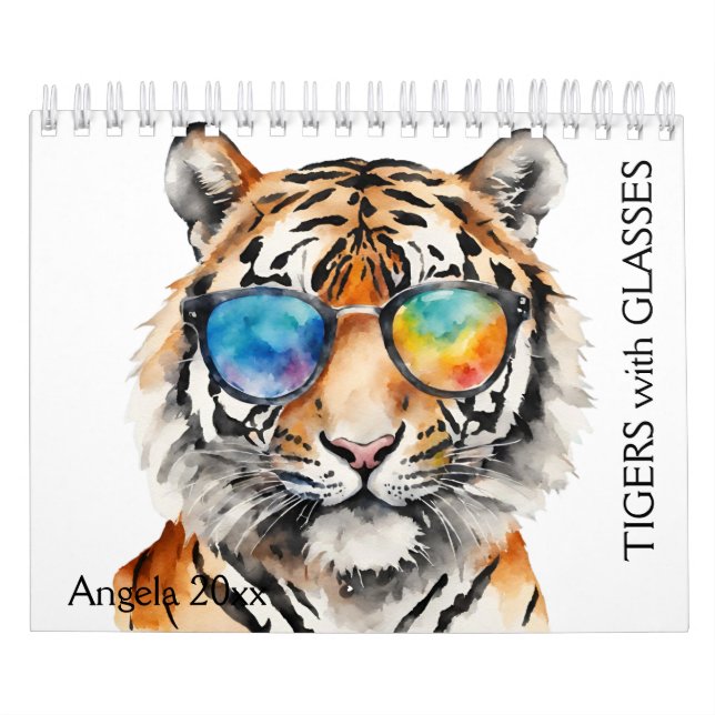 Calendrier Tigres aquarelles (Protection)