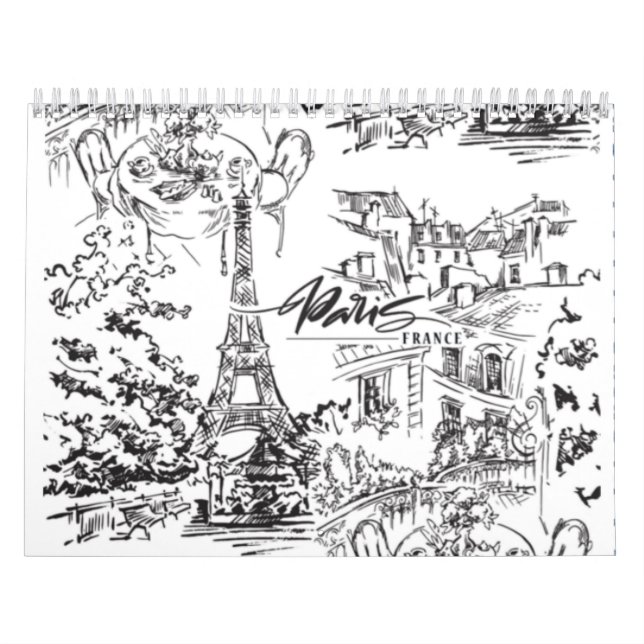 Calendrier Toile Tour Eiffel (Protection)