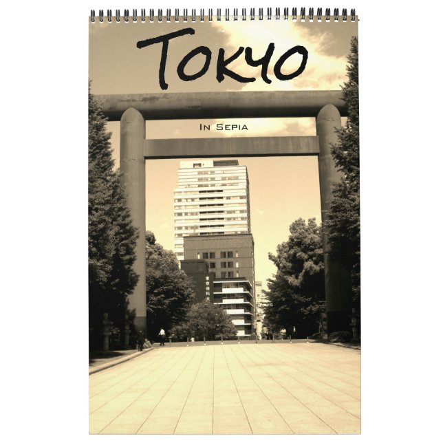 Calendrier tokyo japon sépia 2027 (Protection)