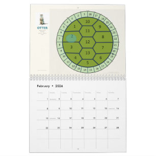 Calendrier Tortue à 13 Lunes 2026 Phases Lunaire