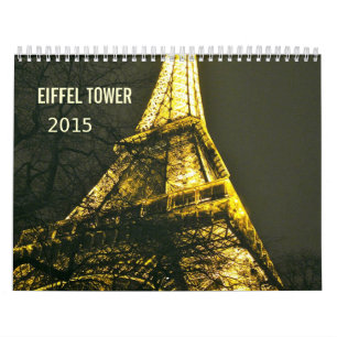 Calendrier Tour Eiffel romantique Paris 2015