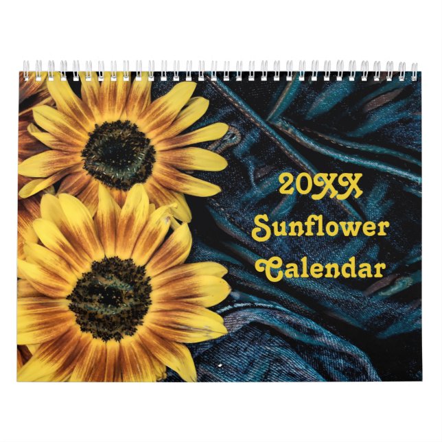 Calendrier Tournesol Jaune rustique Pays Beau 2024 (Protection)