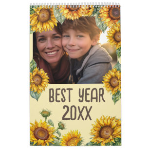 Calendrier Tournesol photo nouvelle année