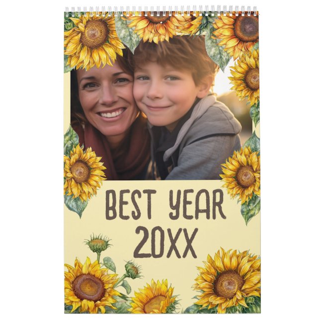 Calendrier Tournesol photo nouvelle année (Protection)