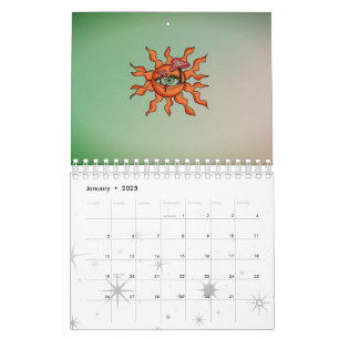 Calendrier Tous les rayons de champignons du soleil