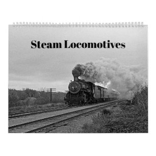 Calendrier Train de locomotive vintage anniversaire kaki Voya