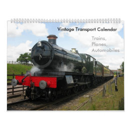 Calendrier Train ferroviaire de vapeur vintage