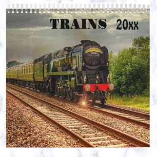 Calendrier Trains modifiables