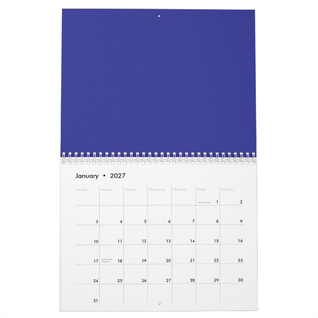 Calendrier Transformez votre espace avec un magnifique mur bl (Jan 2027)