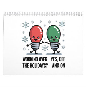 Calendrier Travail pendant les vacances de Noël Blague drôle 
