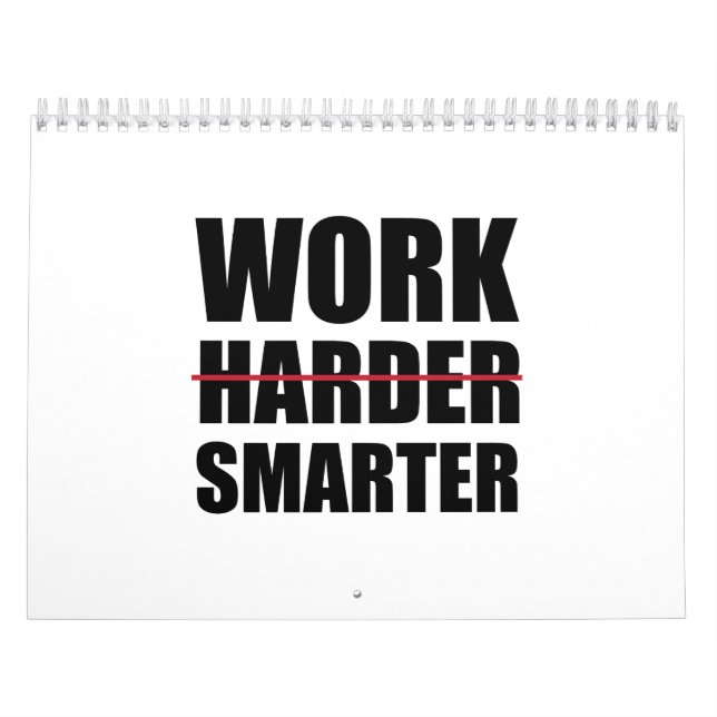 Calendrier Travaillez Intelligemment Pas Dur Motivationnel (Protection)