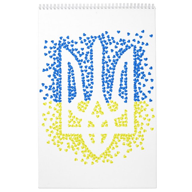 Calendrier Trident de l'emblème ukrainien tryzub dispersant l (Protection)