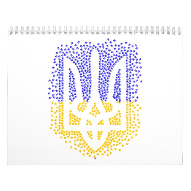 Calendrier Trident heraldique ukrainien tryzub étoiles disper (Protection)