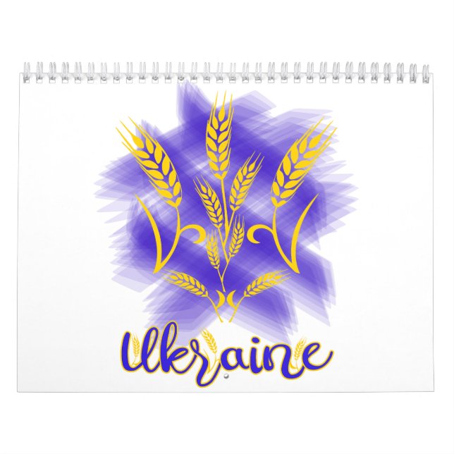 Calendrier Trident ukrainien fait d'oreille de blé (Protection)