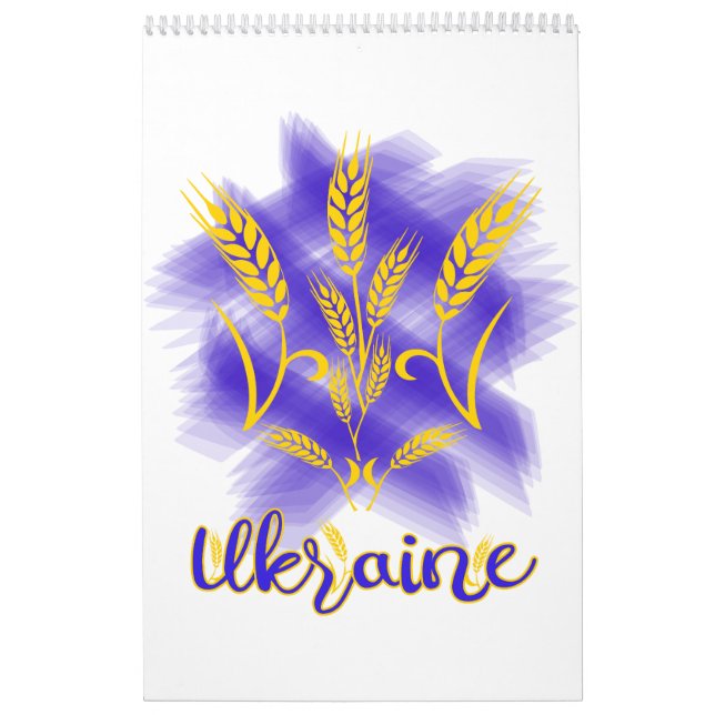 Calendrier Trident ukrainien fait d'oreille de blé (Protection)