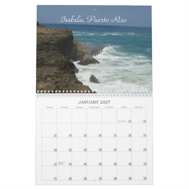 Calendrier tropical de rêves des vacances 2008 (Jan 2027)