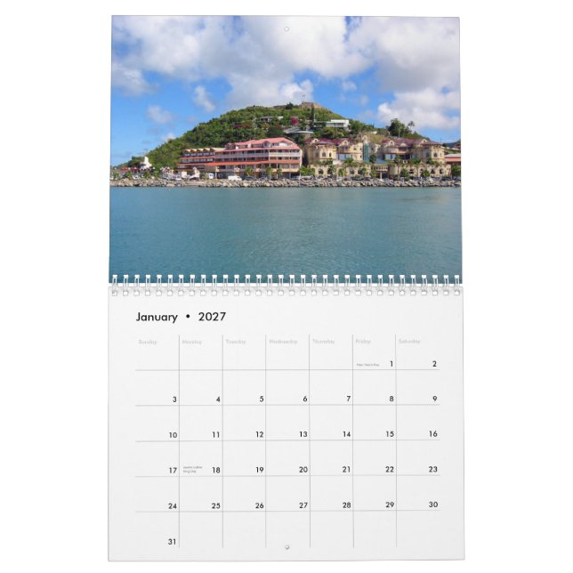 Calendrier tropical du paradis 2010 (Jan 2027)