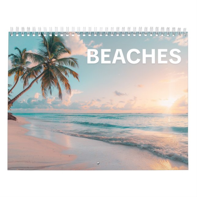 Calendrier Tropical Ocean Views & Serene Coastal | Beaches  (Protection)