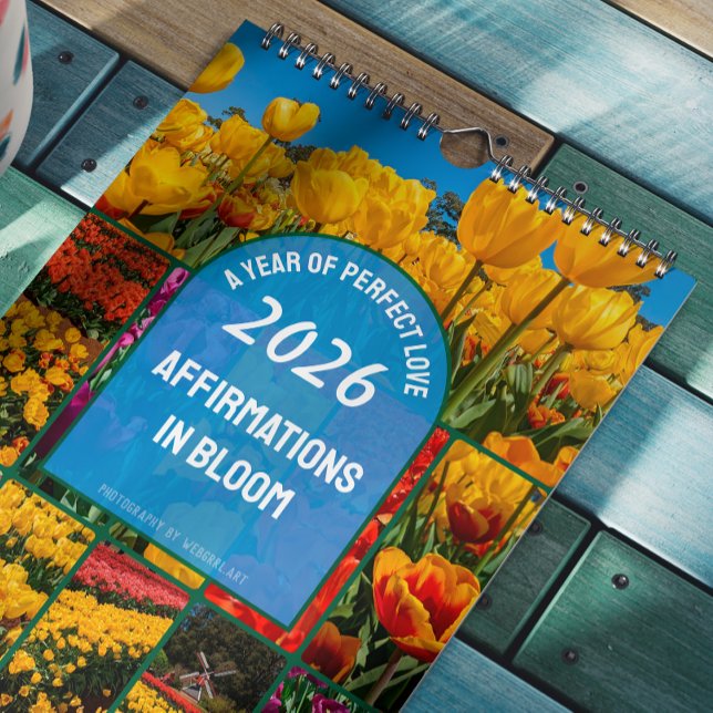 Calendrier Tulip Flowers Affirmation New Beginnings Deep Love (Créateur téléchargé)