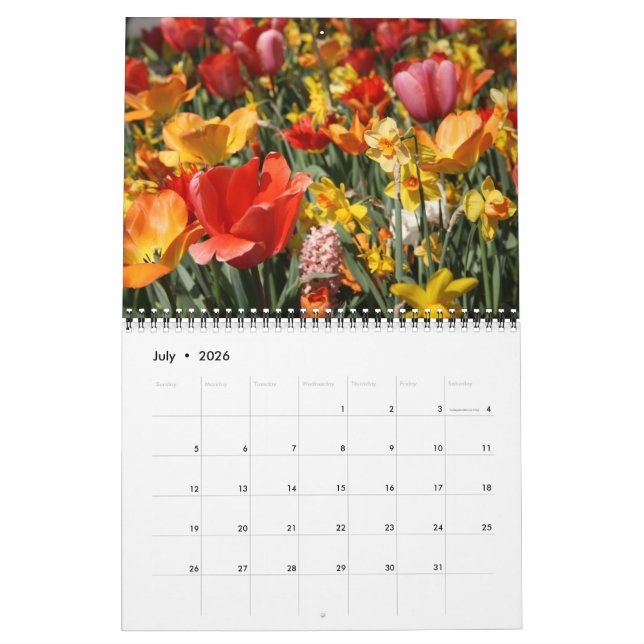 Calendrier Tulipes et moulins à vent (Jul 2026)