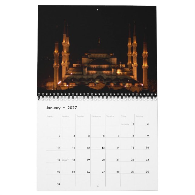 Calendrier Turquie 001, Turquie2007 (Jan 2027)
