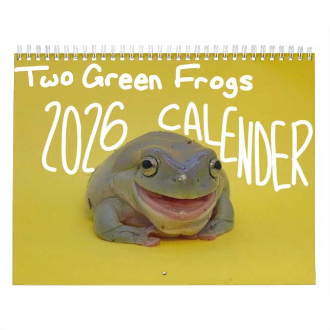 Calendrier Two Green Frogs' 2026 Calendar (Protection)