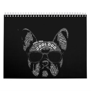 Calendrier Typographie Bouledogue Français