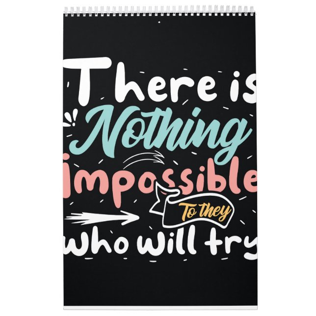 Calendrier Typographie motivationnelle (Protection)