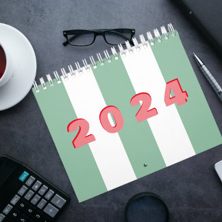 Calendrier Typographie simple moderne triée