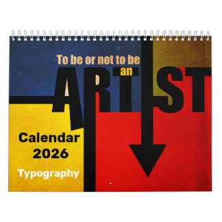 Calendrier Typography Calendar